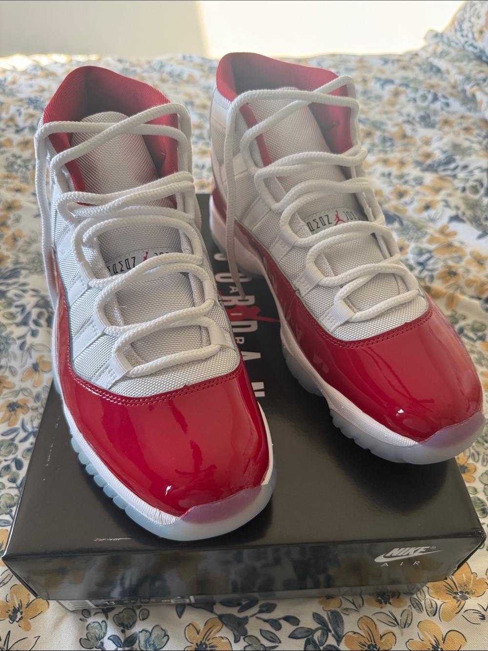 Jordan 11 Retro Men’s Jeans - White/Varsity Red-Black